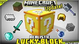 Realistic Lucky Block - Compatible With Any Quality Update!❗Mods & Addons Minecraft PE/BE 1.21.82+