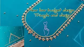 Aari work New Low budget design, triangle hand design 💕💕