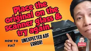 Place the Original on the scanner glass| Adf error | L5190 # Simple & easy | Press it to fix it