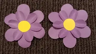 Paper flower craft | how to make easy flower | bunga kertas @harissetianichannel