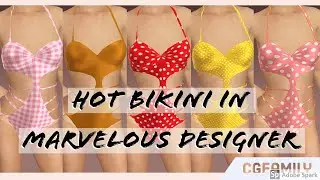 Making a String Bikini in Marvelous Designer 8 in 10 minutes - CGFamily