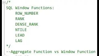 SQL Window Functions: ROW_NUMBER, RANK, DENSE_RANK, NTILE, LEAD, LAG