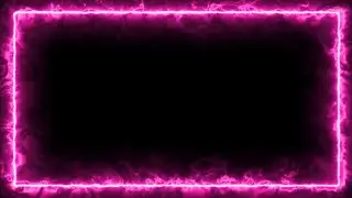 Neon Border Black Screen Effects, Neon Frame Background Video Effects, Neon Glowing Light Background