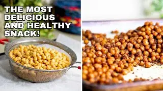 Delicious and Easy Roasted Chickpeas (Mediterranean Style!)