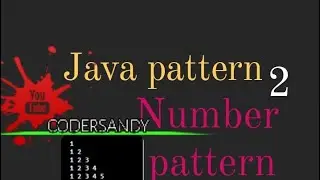 Print Number Pattern program in java  Number pattern logic-2 l 