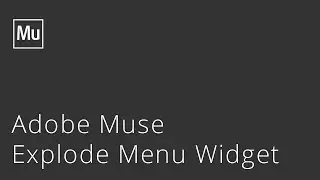 Adobe Muse Explode Menu Widget