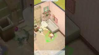 Opposite Twins: Clean vs. Messy Bathroom with new Kit: The Sims 4 Room Building 