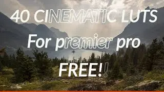 40 FREE Cinematic Luts for premier pro | How to apply and use it | color grading | Pro film look