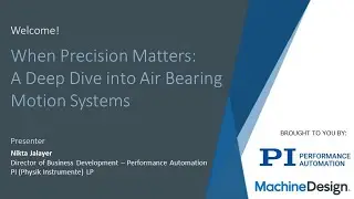 Webinar:  A Deep Dive into Air Bearings for High Precision, High Speed Motion Systems | PI