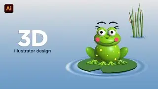 HOW TO MAKE A 3D FROG | illustrator Tutorial 🐸