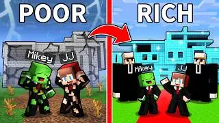Mikey & JJ From POOR To RICH Mansion - Maizen Minecraft
