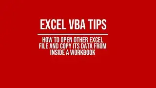 Open Other Excel File from an Opened Workbook (and copy its data) - Simple VBA Coding