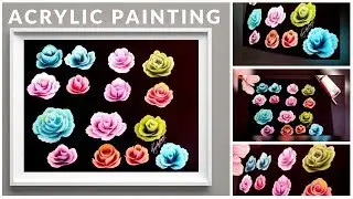 Top 15 Simple Rose Painting for Beginners - Acrylic Painting for Beginners - DIY - Roses