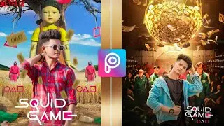 Picsart - Squid Game Poster Design | Squid Game Concept Photo editing Tutorial