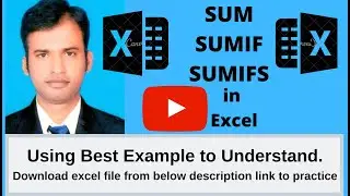 Learn the sum, sumif and sumifs functions in excel | Best Example