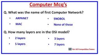 Most Important MCQ's on Computer Networking - Computer MCQ - JKSSB computer fundamental