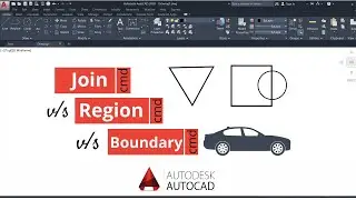 join command vs region command vs boundary command in autocad | 