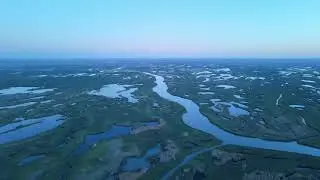 Прибалхашье, дельта реки Или. (Аэросъёмка)