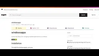 npm windowsapps: A javascript library for managing installed applications on windows