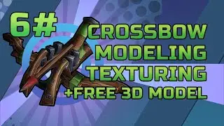 Blender 3d modeling - 6, modeling and texturing crossbow + free 3d model