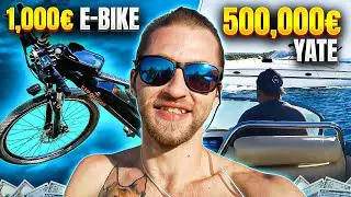 Salimos en una E BIKE de 1.000€ y acabamos en un YATE de 500.000€!