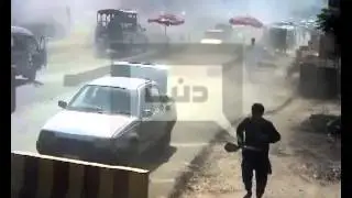 Взрыв заснятый на видео