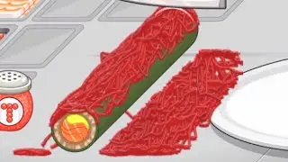 serving raw uncooked sushi in papas sushiria