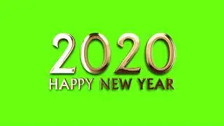Happy New Year 2020 Chroma Key Video Style 1 