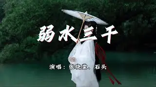 张晓棠、石头 - 弱水三千『一双鸳鸯，戏在雨中那水面。』【动态歌词MV】