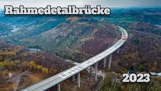 Rahmedetalbrücke an der A45 im Jan 2024 der Baufortschritt