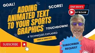 Adding Animated Text To Your Sports Graphics...GOAL! | One Man's Stream Q&A EP 83| vMix & vMixUTC