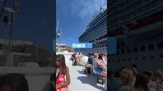 Santorini 🇬🇷 cruise 🚢 #cruise #santorini #greece #travel #trip #vacation #boat #paradise #viagem