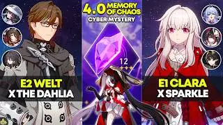 E2 Welt x The Dahlia & E1 Clara x Sparkle | Memory of Chaos 12 | Honkai Star Rail 4.0
