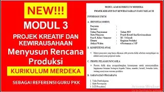 MODUL 3 PKK : Menyusun Rencana Produksi