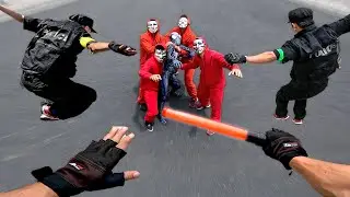 Trainee POLICE Rescue Spider-Man From Bad Guy Gang ( Epic Parkour POV )