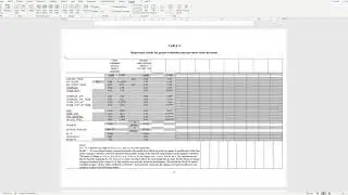 How to format table columns in WORD for Statistical Publication?