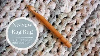 How to Make a No Sew Rag Rug with Thrifted Bed Sheets