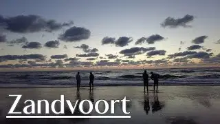 Beach walk to Zandvoort at sunset, the Netherlands 2022 | 4K