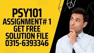 PSY101 assignment 1 solution fa2022 psy101