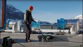 Flat roofs reliably welded 4.0 with the Leister automatic welding machine VARIMAT 700