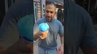 She put FAKE ice in snow cone