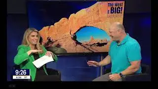 Local News promotes National Park Week- interviewing me (I hate being on camera) LIVE! top 10 mkt