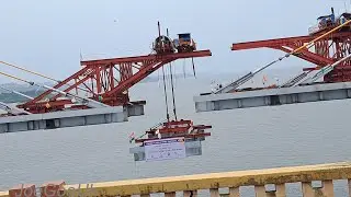 New Zuari bridge, final segment lifted  30 8 22