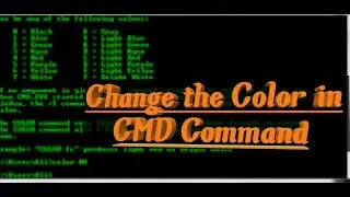 CMD Command /How to change the color in the CMD Command.DOS me color kaise change kare