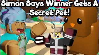 Roblox Bgs Simon says winner gets secret pet😱*giant choco chicken*(bubble gum simulator)