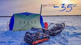 FISHING IS NOT FOR THE FAINT HEART! THREE NIGHTS IN A TENT ON THE ICE OF LAKE CHANY. Winter Fishi...