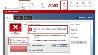 Windows defender not working windows 10, windows 8, windows 7 And Pcqq virus, ransomware Protection
