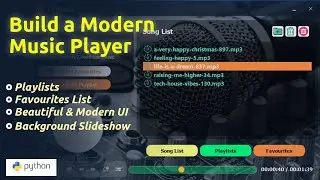 🎵 Build a Modern Music Player: Background Slideshow, Playlists, and Stunning UI (PyQt Full Tutorial)