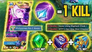 WTF 1 SHOT!! THIS NEW XAVIER BUILD CAN EZ 1 SHOT ENEMIES! 😱 SUPER INSANE DAMAGE 100% BROKEN | MLBB