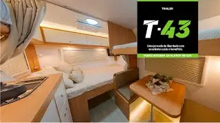 Novo Layout interno no trailer T43 para 2024 - Planta 98-104 confira essa novidade!